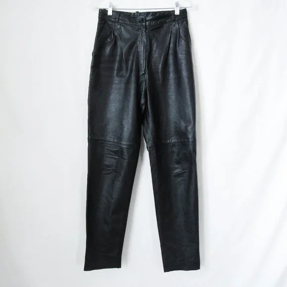 Vintage | Pants & Jumpsuits | Vintage 9s Chic Black Leather Pants